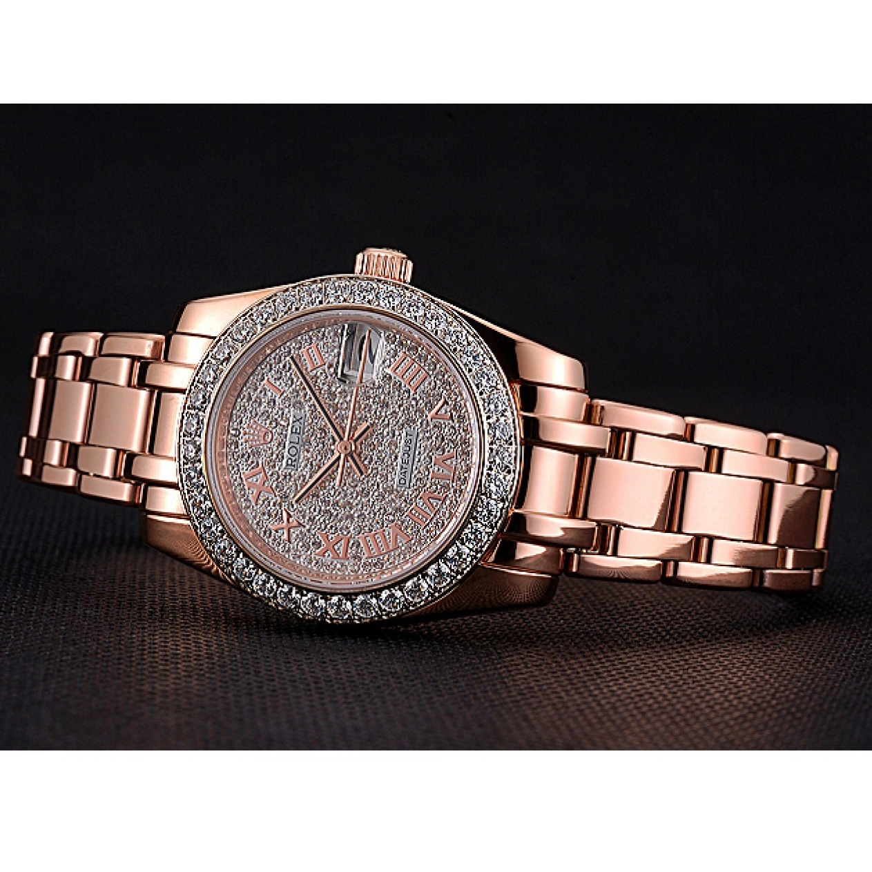 Rolex copies cheap Datejust Bracelet Rolex Case 622836 Pink And Bezel Dial And Gold Diamond 0601